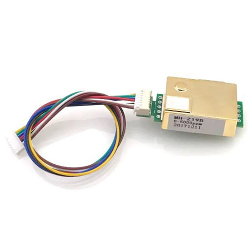 

ABSY CO2 Обнаружение Инфракрасный датчик углекислого газа MH-Z19B UART PMW Wave Output 0-5000Ppm + кабельный модуль