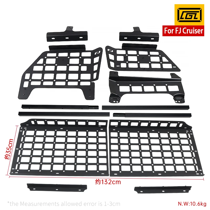 For Toyota FJ Cruiser 2006 - 2018 2017 2016 2015 Accessories storage panel car rear trunk debris rack Car-Styling