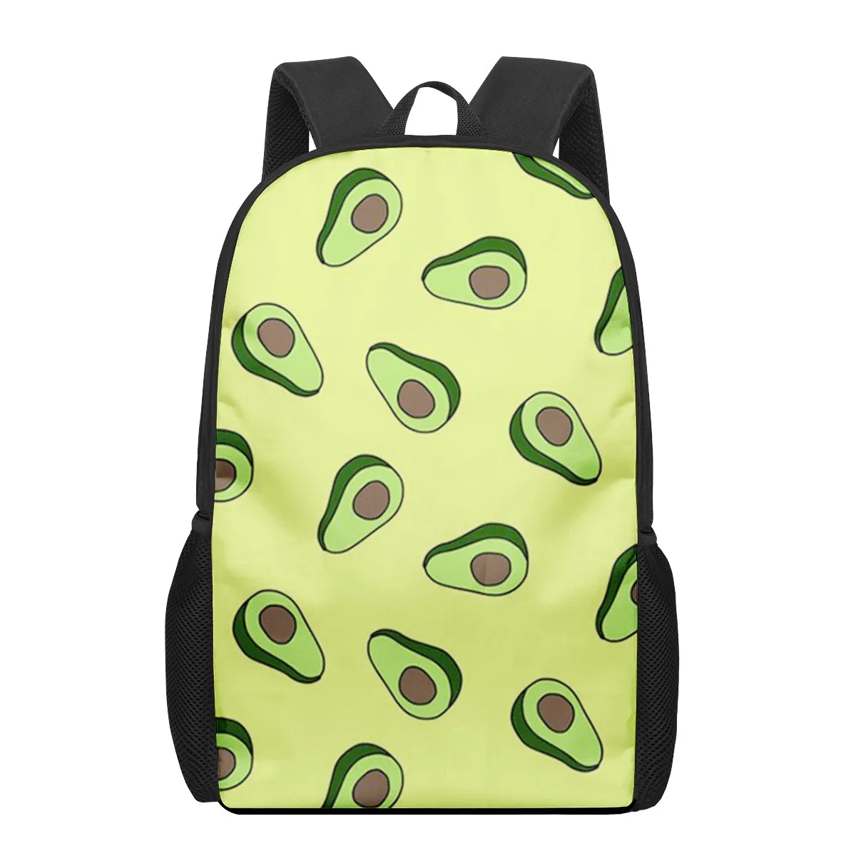 Cartoon Leuke Avocado Print Schooltassen voor Jongens Meisjes Basisschoolleerlingen Rugzakken Kinderboekentas Satchel Rugzak met grote capaciteit