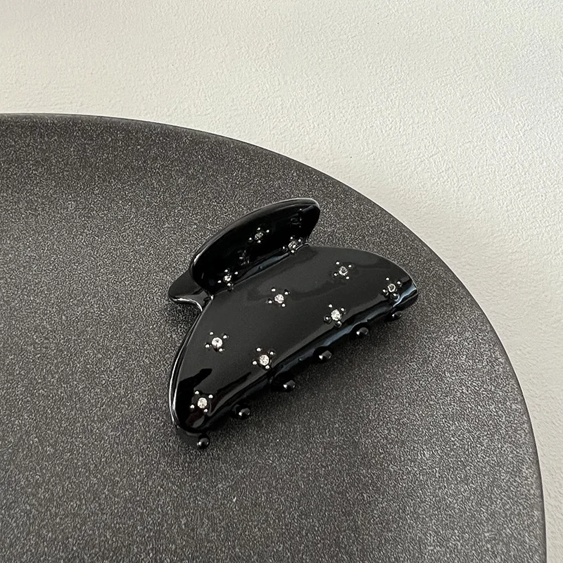 Shark Hairpin Starry Hair Claw for Women Acetate Claw Clip Rhinestone Gradient Color Starfish Hair Clip Claw Hair Accessories