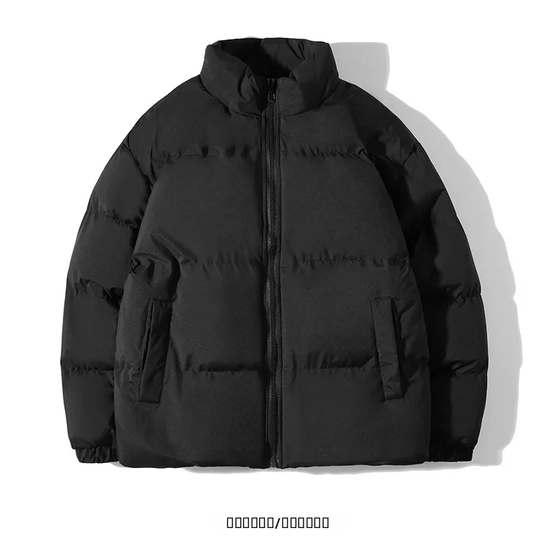 

Модная утепленная куртка оверсайз из хлопка с воротником-стойкой и флисовой подкладкой для пар, повседневная теплая верхняя одежда в молодежном уличном стиле