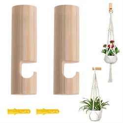 1/2Pcs Nordic Natural Native Wood Plant Hanger Hanging Pot Hook Flower Holder Lantern Ceiling Hanging Hanger Gardening Supplie