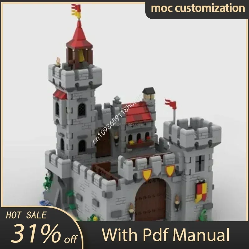 

1516pcs MOC Medieval Lochside Castle Small Town Street View Building Blocks DIY Architecture Brick Children Toy Education Gift
