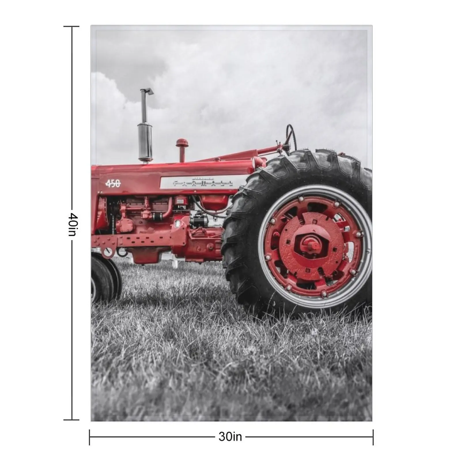 Vintage IH 450 Selective Red Throw Blanket Tourist christmas gifts Plush Blankets For Bed Blankets