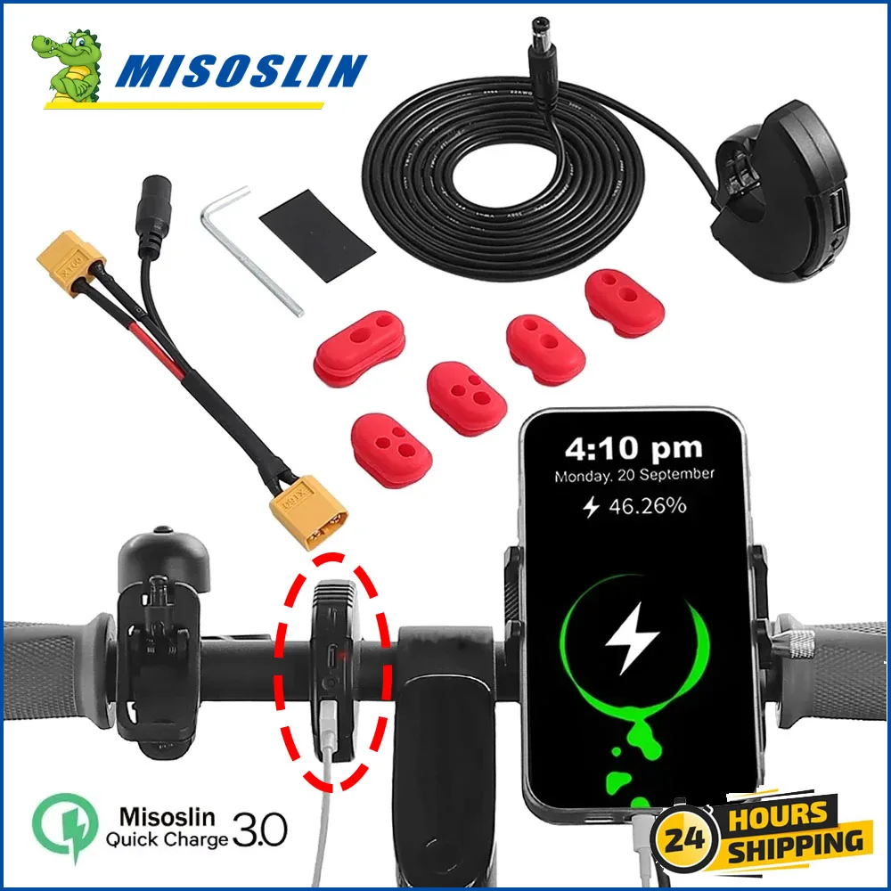 

USB Fast Charger Cell Phone Port Power Outlet Waterproof Socket Chargers Plug Adapters for Electric Scooter Mobile Chargers