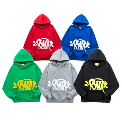 American Street Drill Syna Hip Hop Style Y2K Hooded Hoodie Female Couple Hoodie Trend Matching Family Outfits