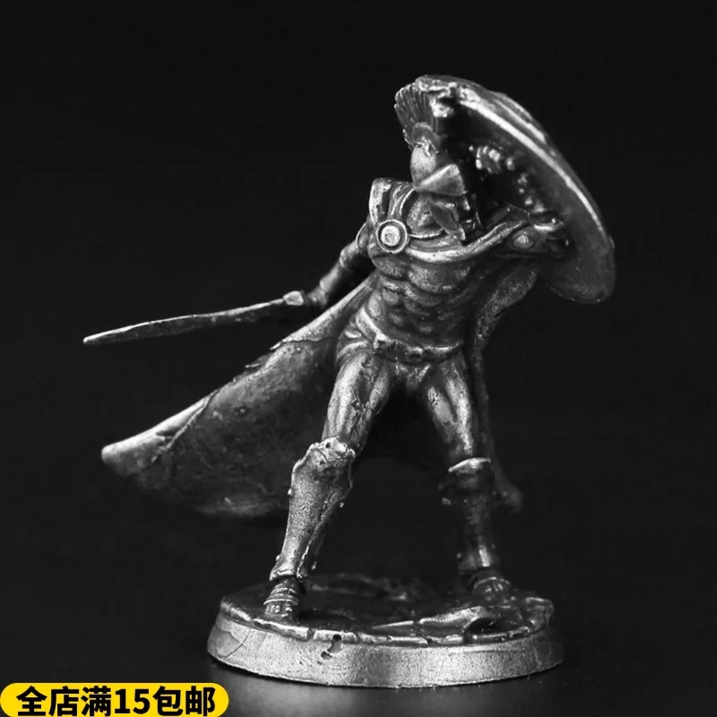 Zeigen Action figuren Metall Militär Sparta Soldat Modell Spielzeug Ornament Zubehör Display Desktop-Spiel Schachfiguren statisches Dekor