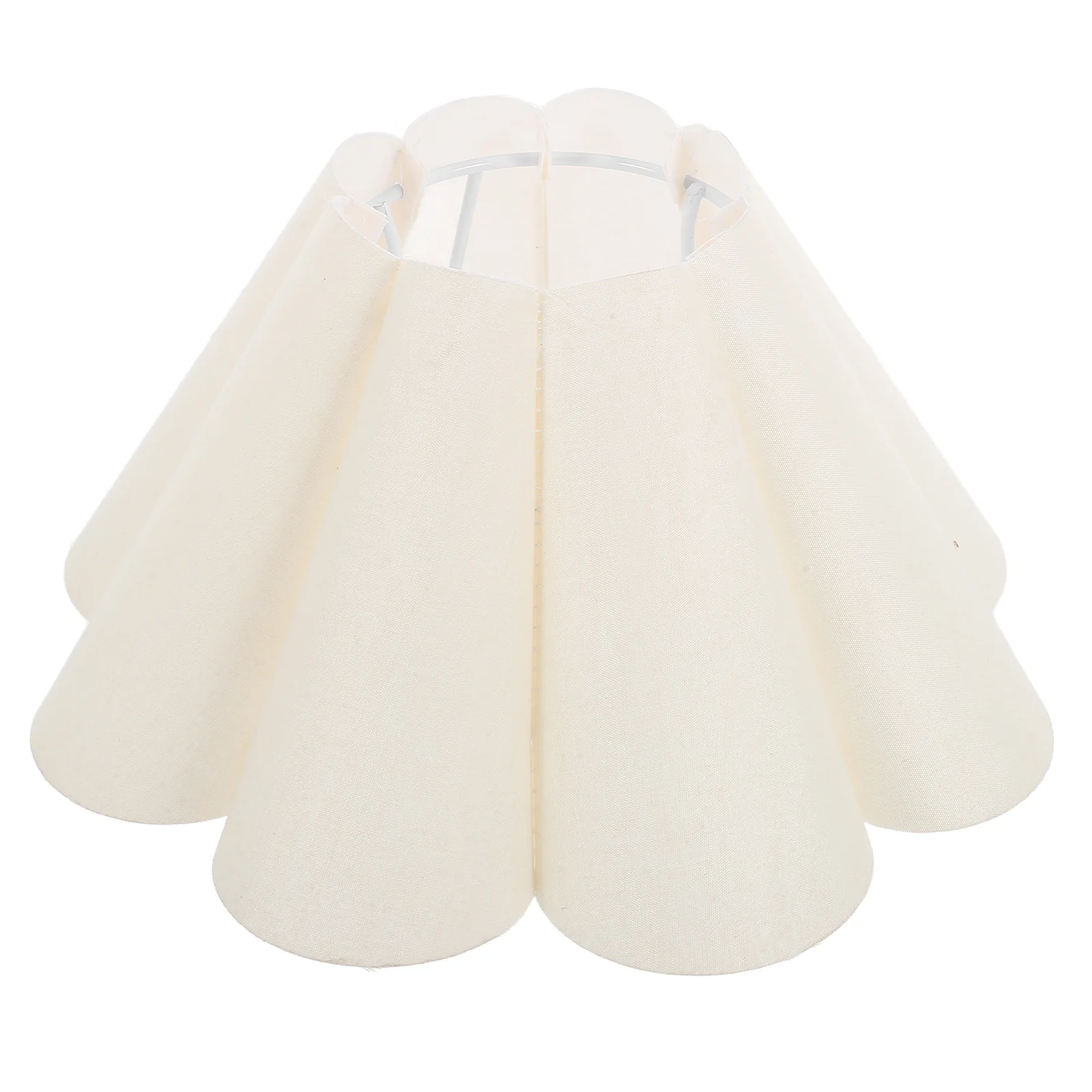 Home Accessories Fabric Petal Lampshade Cloth Fashion Desk Design Beige Table Light Baby