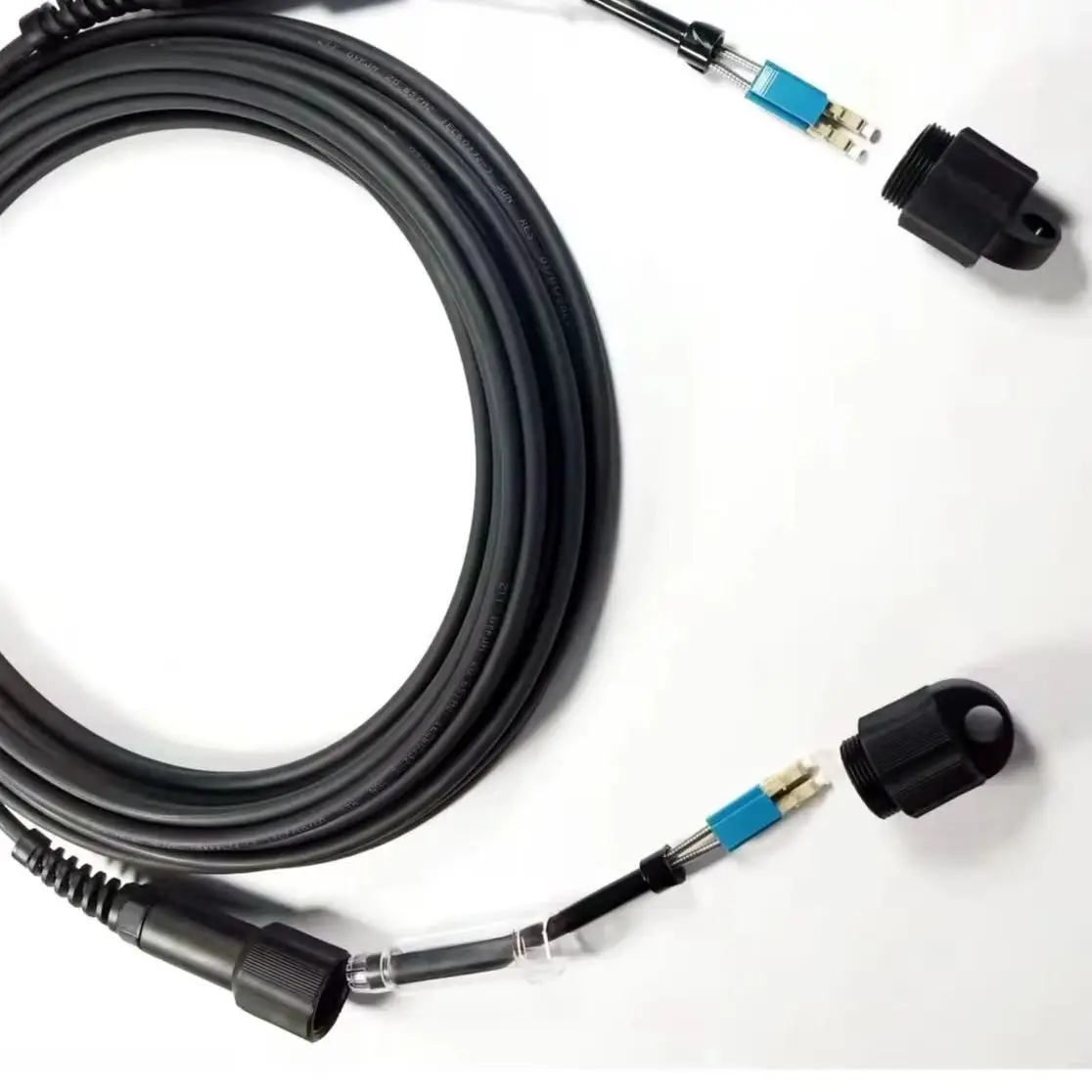 Fiber optic Patch cord PDLC 2C OM4 Outdoor CPRI NSN LC SC FC ST 7.0mm 2 cores FTTH FTTA jumper 2 fibers 40m50m60m70m80m100m120m