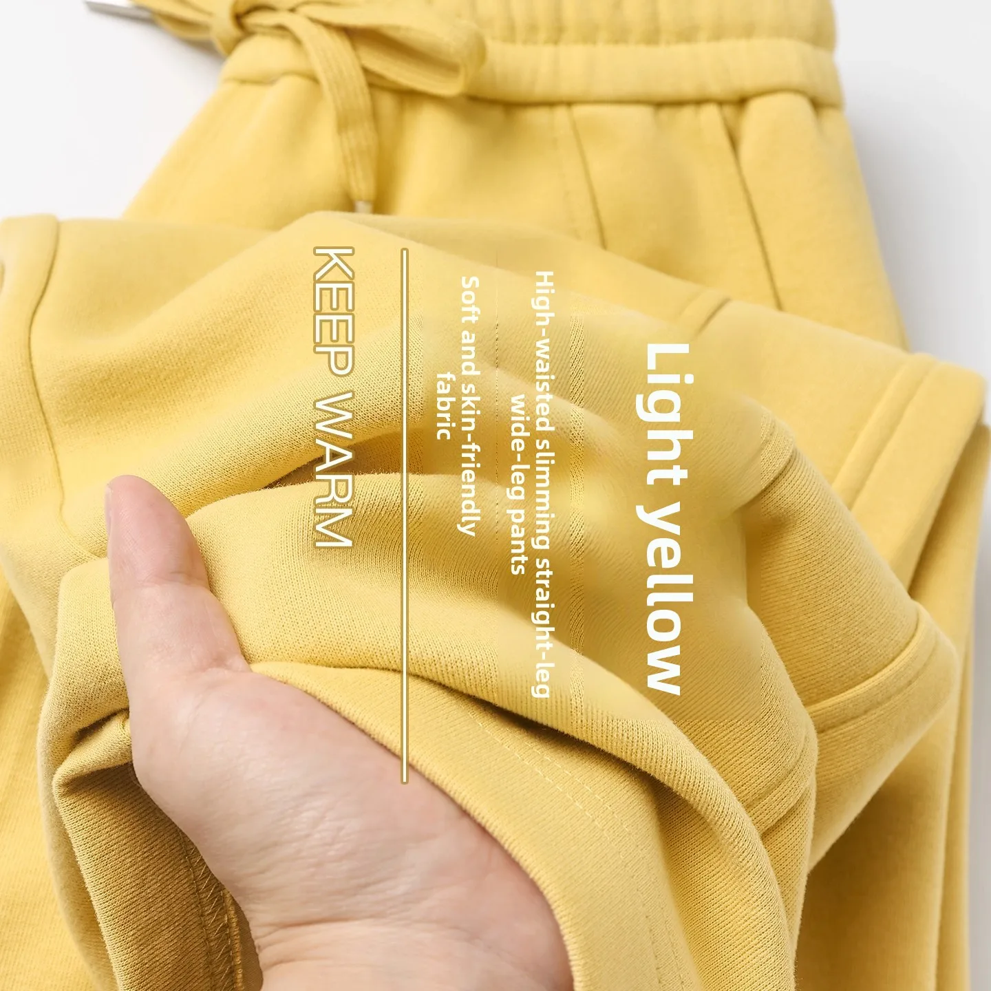 

Yellow Slim Wide Leg Pants Women's Spring Autumn Winter New Sle Sweatpants Straight Casual Sports Pants Knife Banana Pants