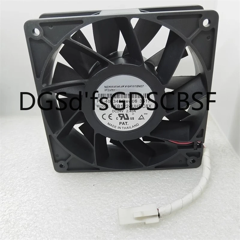 

Новый вентилятор охлаждения процессора для Delta PFB1224UHEC8X DC24V 2,40A, инверторный охлаждающий вентилятор с большим объемом воздуха 12038, 120*120*38 мм