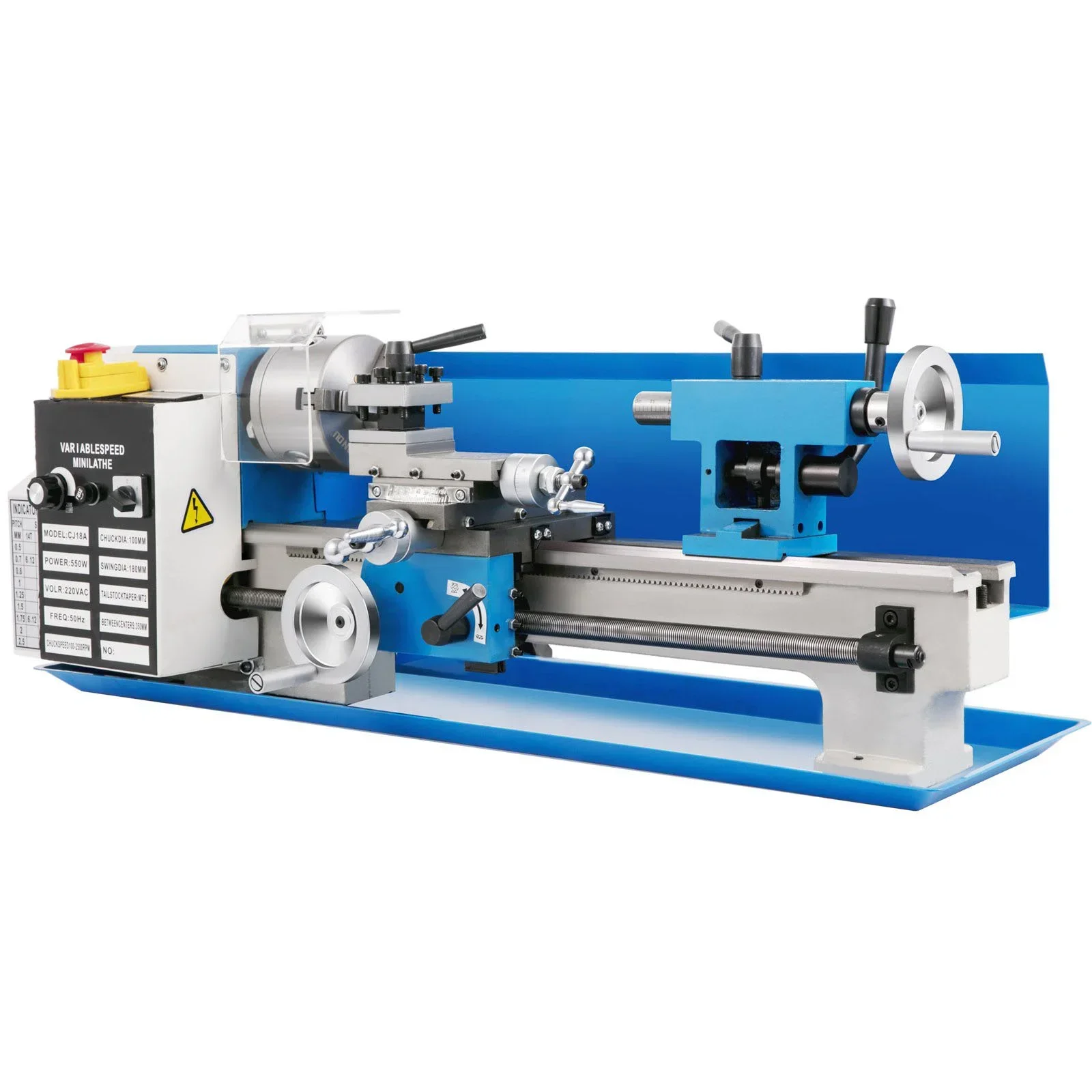 350mm Model 550W Bench Variable Speed Small/Micro Desktop Benchtop Lathe Mini Metal Lathe Machine