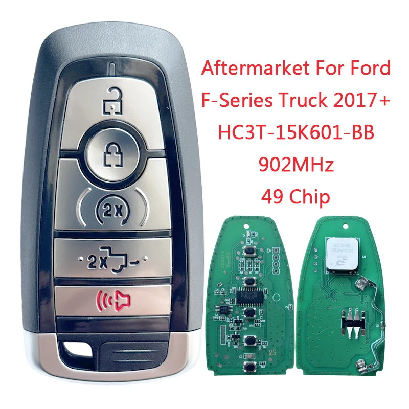 

TXK018076-FC PN HC3T-15K601-BB For Ford F-Series Truck 2017+ Smart Remote Key 5 Button 902MHz 49 Chip FCC ID M3N-A2C93142600