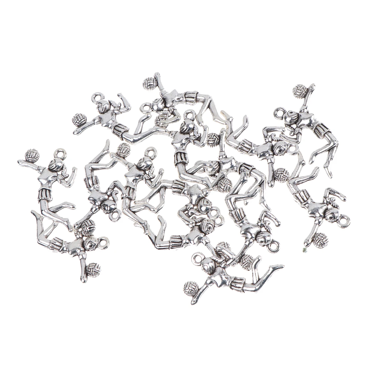 

45 Pcs Alloy Jewelry DIY Pendant Making Charms for Necklace Crafts Cute Creative Design Silver Color Accessories