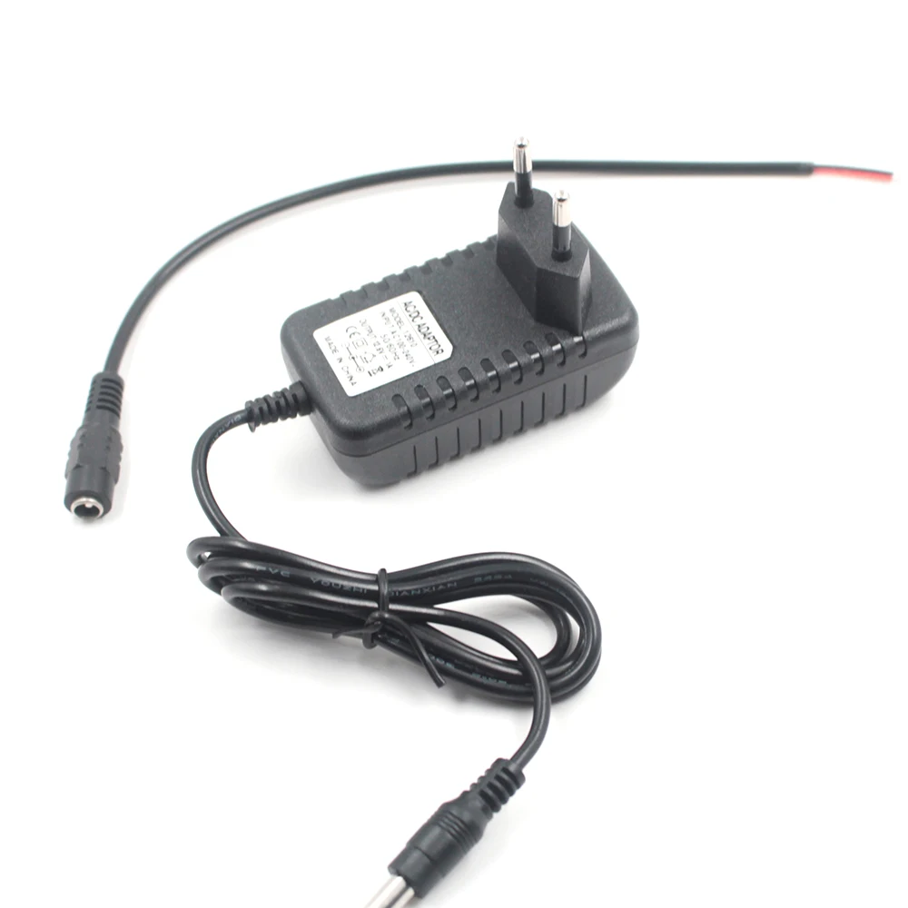 12.6V 1A 2A Battery Charger with Female 5.5*2.1mm Cable For Electric Screwdriver Polymer 3 String 18650 Lithium Battery Charger