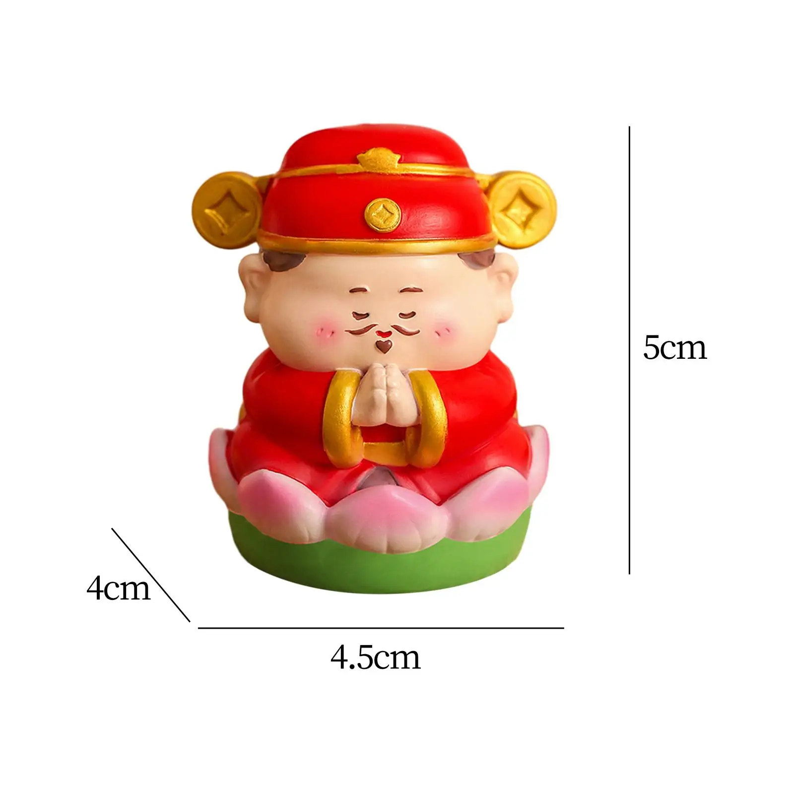 God of Fortune Figurine, 2024 Chinese New Year Decor, Feng Shui Statue Sculpture