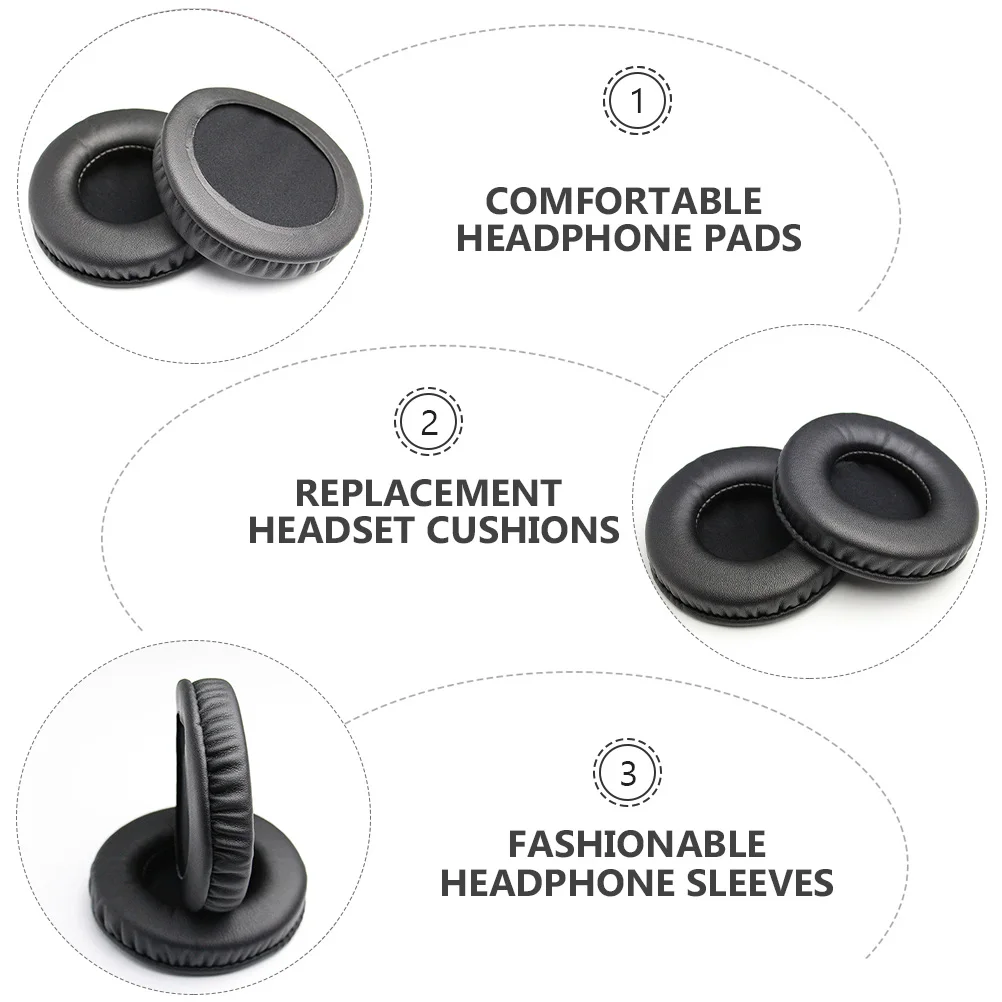 

Universal Replacement Ear Cushions Soft Comfortable Pads Noise Isolating Earpads For Headphones Durable Headphone Sleeves