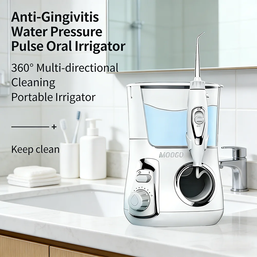 

Электрический ирригатор для полости рта Water Flosser, 10 режимов, 800 мл, 5 насадок, для домашнего ухода и чистки зубов