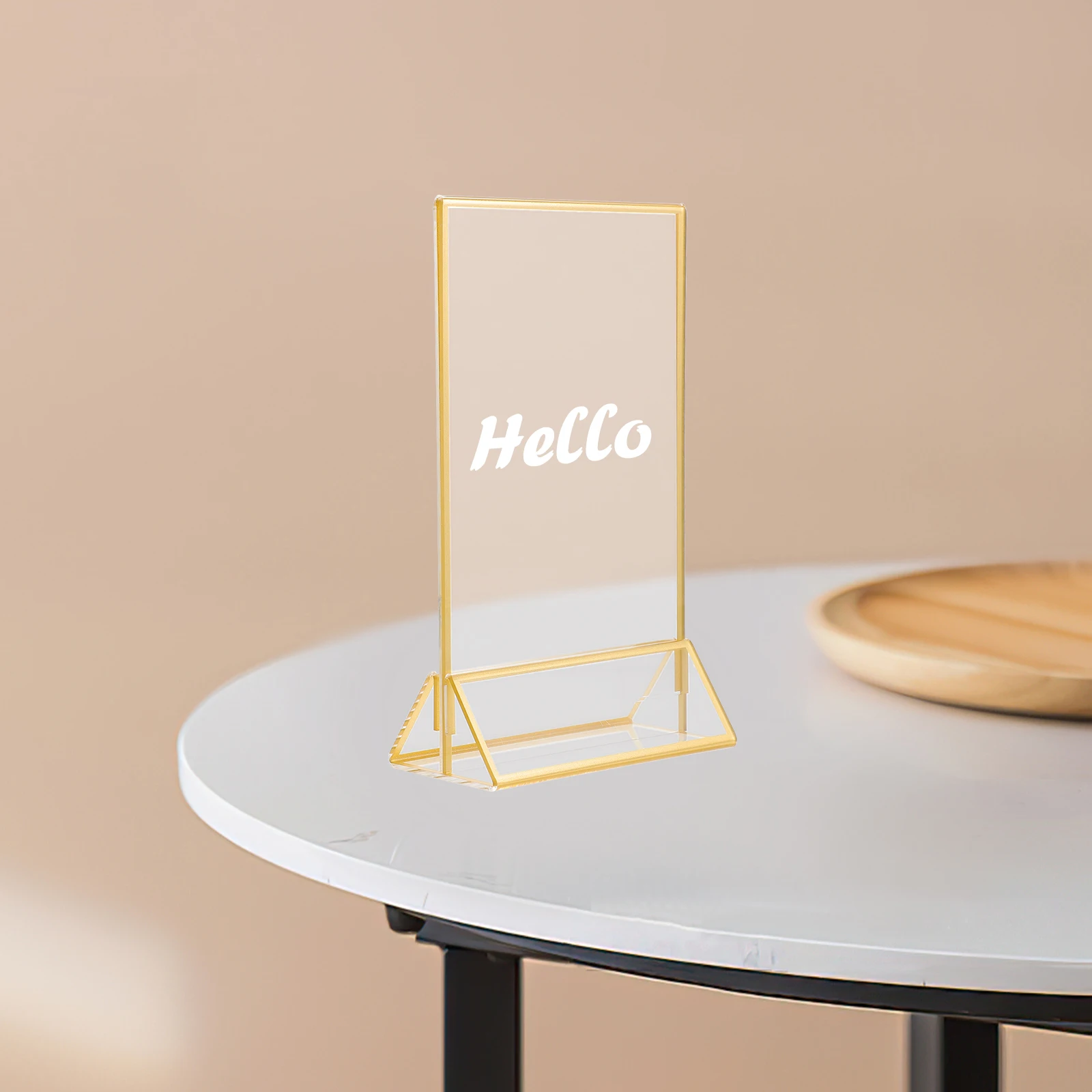 

Double Sided Acrylic Menu Display Stand Clear Table Sign Holder Wedding Event Cafeteria Rack Craft Sewing Supplies