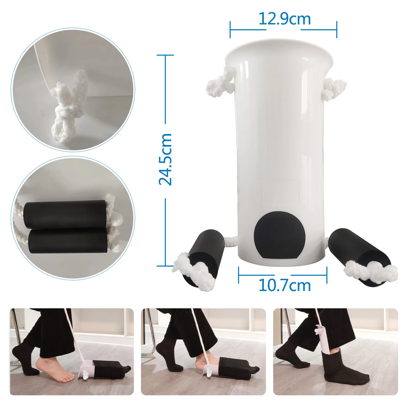 Herramienta de ayuda para vestir, fácil de poner y quitar, deslizador de medias, ayudante de calcetín y medias, extractor de calcetines, extractor de ayuda para medias