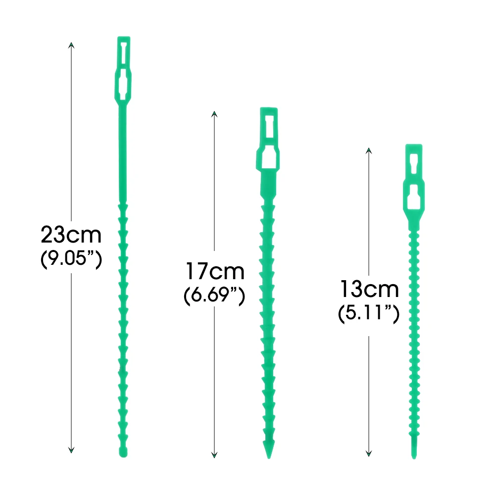 Reusable Garden Cable Ties Shrubs Fastener Tree Locking Adjustable Plastic Garden Plant Support Clips Self-locking Wholesale