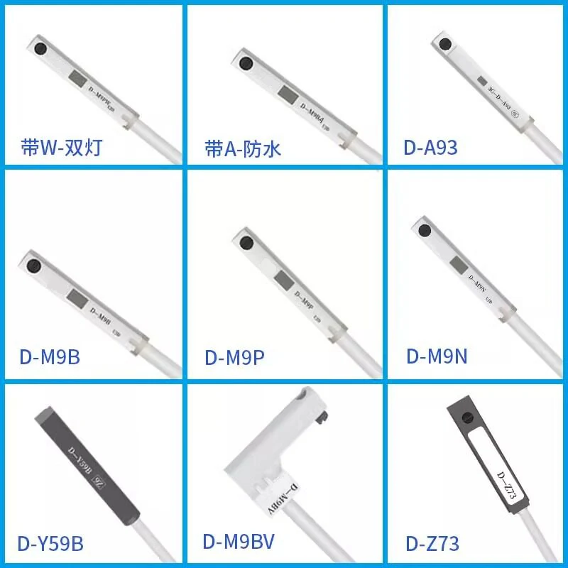 Pneumatic Cylinder Magnetic Sensor Auto Switch Reed Switch D-M9B D-M9N D-M9P D-A93 D-Z73 D-A54 CS1 Series Magnetic Switch