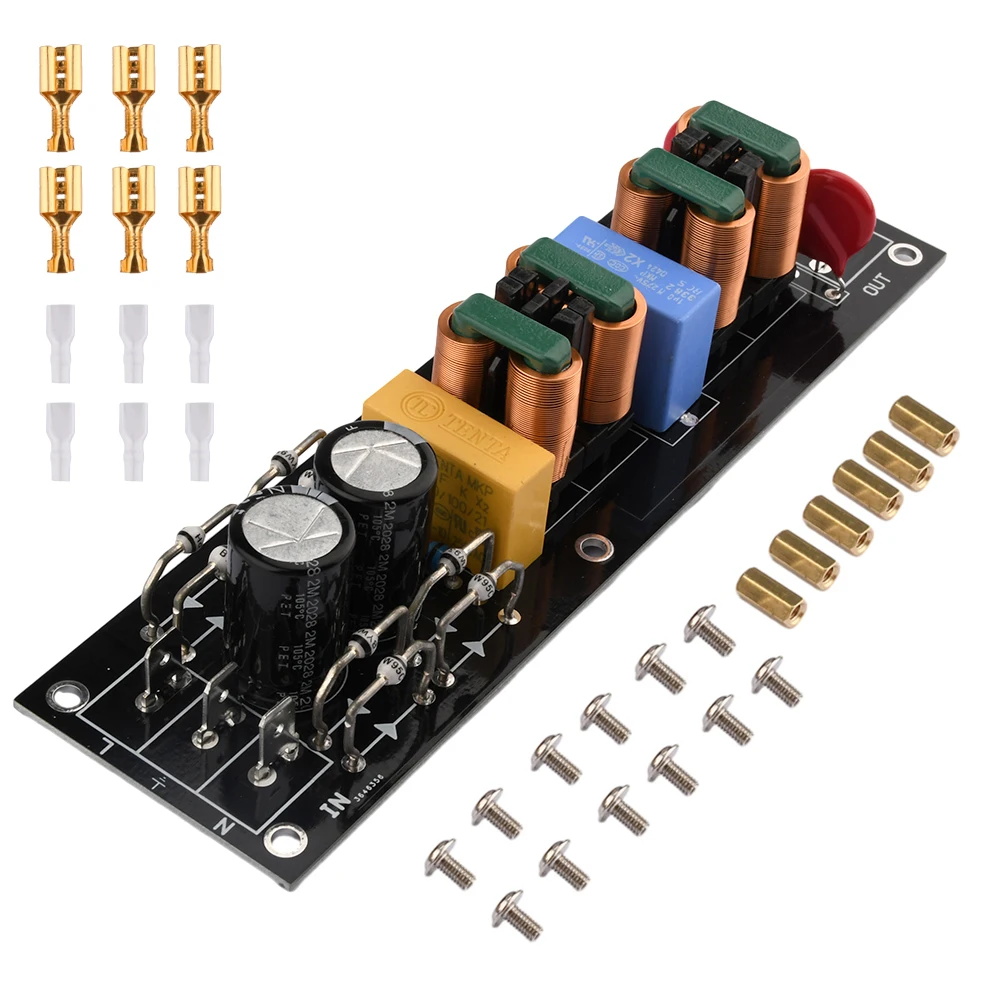 Ac110/220V 15a Emi Hoogfrequent Filter Voor Audio Luidsprekers Versterkers Voorversterker Ruisonderdrukking Power Filtermodule