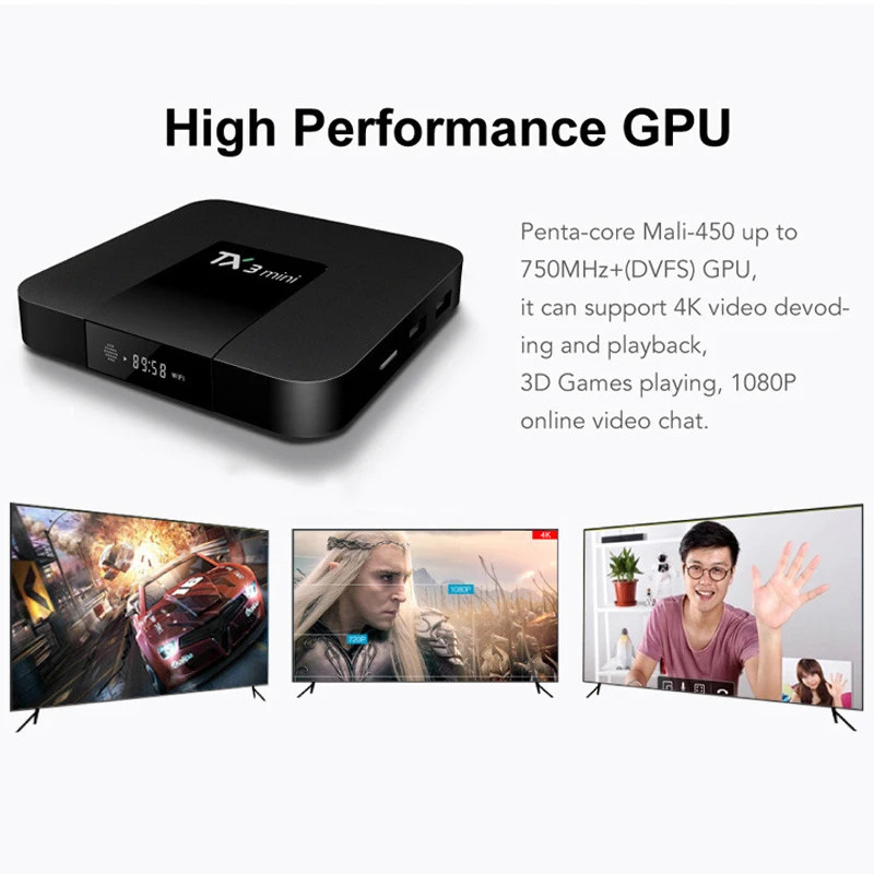 TX3 Mini Smart TV Box Android 7.1 H313 1G 2G 8G 16G 4K Set Top Box H.265 Dual 2.4G wifi Set Top Box Media player TV BOX