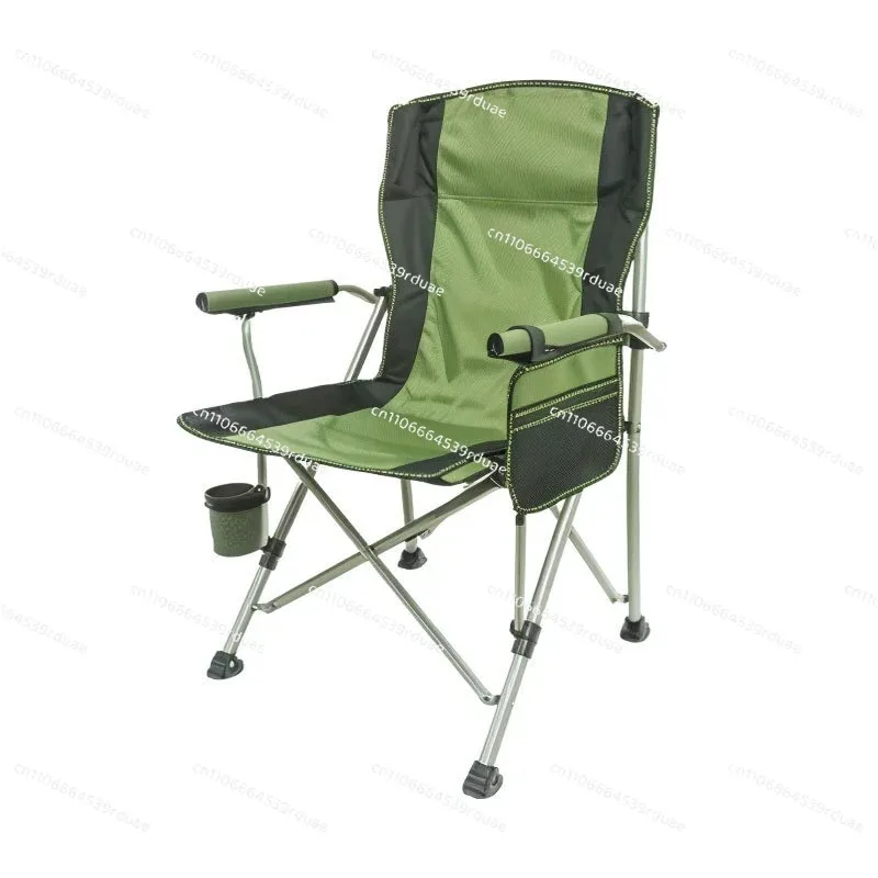 

Outdoor camping comfortable folding horseshoe chair light and portable installation-free carrying cup holder storage bag