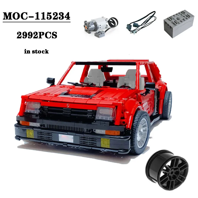 

Классический городской гоночный R5 Turbo спортивный автомобиль MOC-115234 Supercar, два цвета, 2992 шт. строительных блоков, игрушка, подарок на день рождения, рождественский подарок