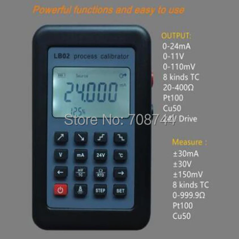 LB02 Resistance Current Voltmeter Signal Generator Source Process Calibrator 4-20mA/0-10V/mV LCD Display Update from LB01