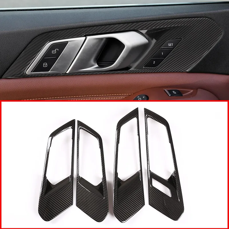 

Carbon Fiber For BMW X5 G05 2019 Year Model ABS Car Interior Door Handle Trim Accessories