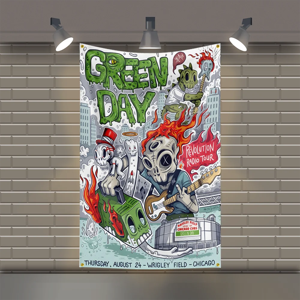3x5 Ft G-GreenS D-DayS Heavy Metal Band Flag Rock Music Wall Banner for Bedroom Studio Bar Concert Outdoor Decor - Image 3