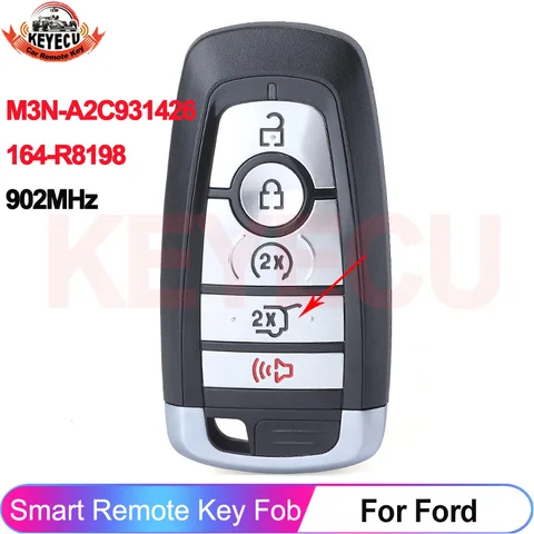 KEYECU 164-R8198 902МГц для Ford Expedition Explorer Escape Edge 2018 2019 2020 2021 2022 Умный дистанционный ключ для автомобиля M3N-A2C931426