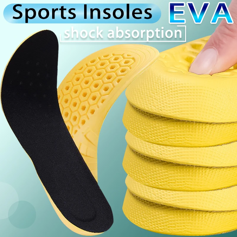 High Elasticity Shoes Insole Unisex Cuttable Sponge EVA Orthopedic Insoles Sneakers High Heels Hard-Wearing Breathable Shoe Pad