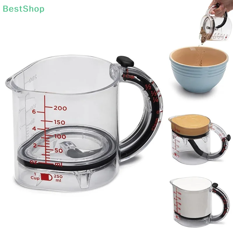 

Multi-Functional Adjustable Measuring Cup With Scraper-Style Seal Base,Integrated Adjustable Measuring Cup