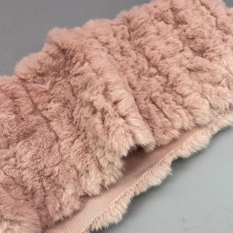 Plush Fabric Brushed Rabbit Hair Cotton Doll Head Woolen for Clothing Handmade DIY Sewing Material By The Meter Wholesale