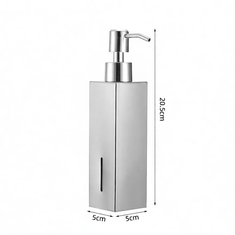 Ergonomic Stainless Steel Soap Dispenser Wall Mounted Manual Hand Sanitizer Pump Bathroom Toilet Hotel Liquid Soap Holder