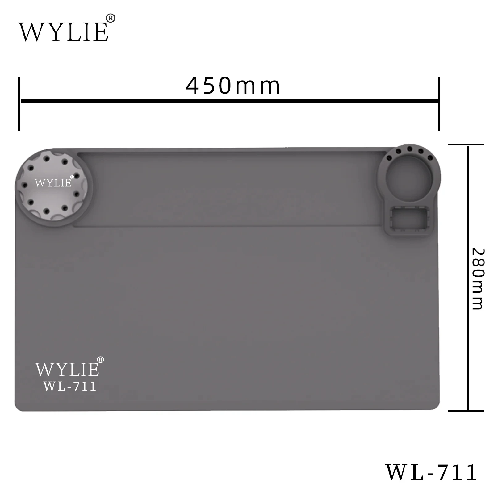 WYLIE WL711 실리콘 수리 매트 내열성 500C 정전기 방지 작업 패드 휴대폰 메인보드 납땜 작업 매트 도구