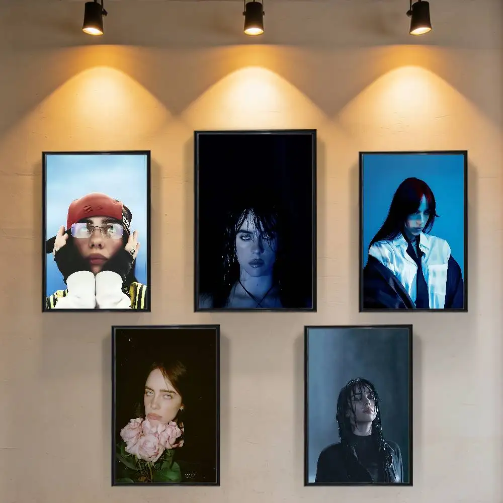 Wildflower HMHAS Billie Eilish Poster Prints Wall Art Painting Picture Gift Living Room Bar Restaurant Dec Sticker Large