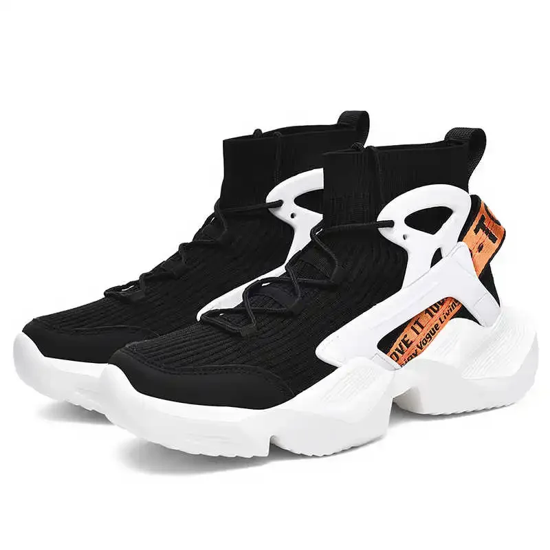 Męskie sneakersy ze skóry naturalnej z dziurami, rozmiar 50, wysokiej jakości buty do koszykówki w kolorze pomarańczowym dla mężczyzn, sportowe, luksusowe, modne.
