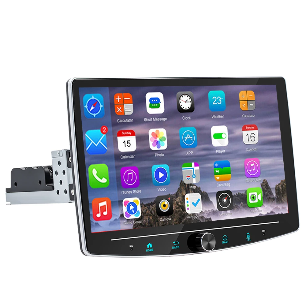 ESSGOO 10,1" Android 15 1 DIN Universeel 360 °   Draaibaar touchscreen carplay MICROFOON Android auto Autoradio Radio GPS NAVI BT WIFI FM - afbeelding 2