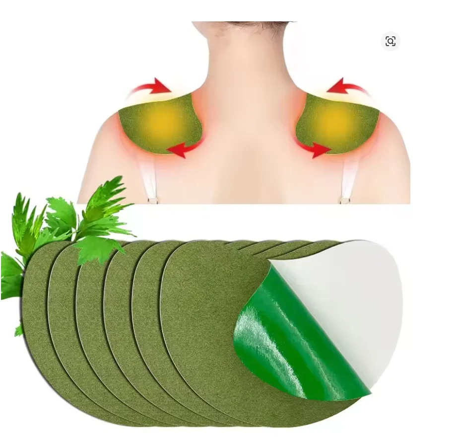10/30 hojas de tela no tejida, pegatinas de ajenjo para hombros, parches para aliviar los músculos, parche de lactancia para Fitness, almohadilla térmica para Yoga