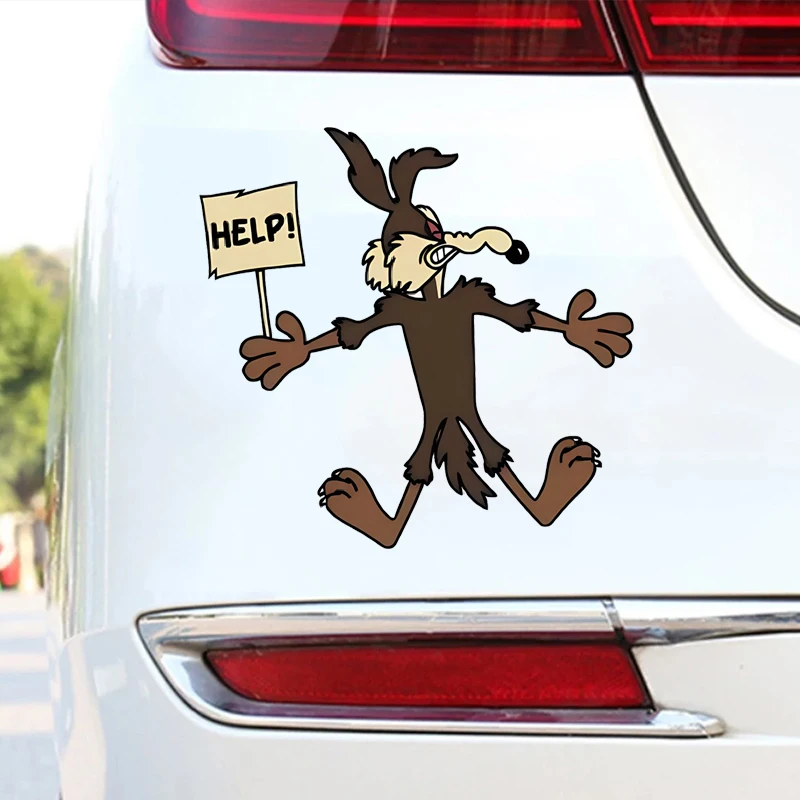 Wile-E Outlaw Help, naklejka naklejka, Road Runner Splat Car Truck Laptop Dent