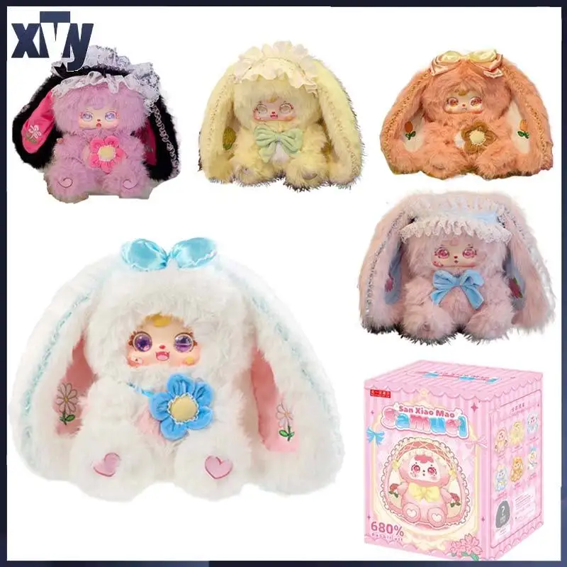 

Три маленьких кролика-эльфа, милая сумка для домашних животных, слепая коробка, игрушка в подарок, подвеска в виде кролика-эльфа, модная коллекционная кукла