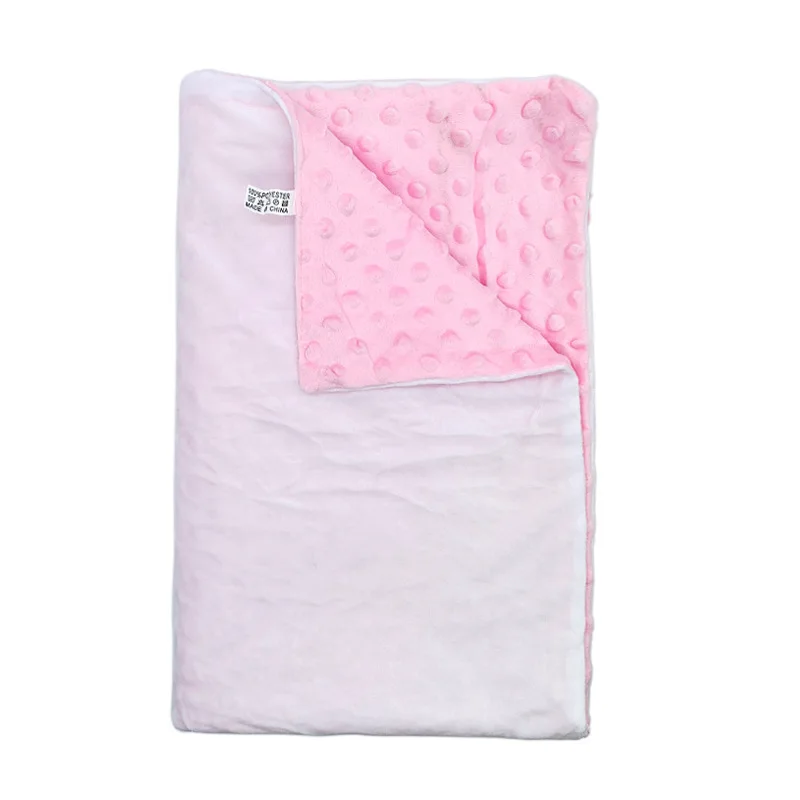 3pcs Sublimation DIY White Blank Short Plush Double Layer Baby Blanket Size 30*40Inch