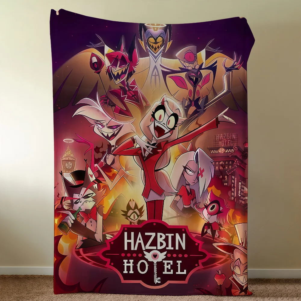 H-HotelS-ES Blanket H-HazbinS-ES Throw Super Cosy Plush Living Room Sofa Couch Childish Birthday Gifts