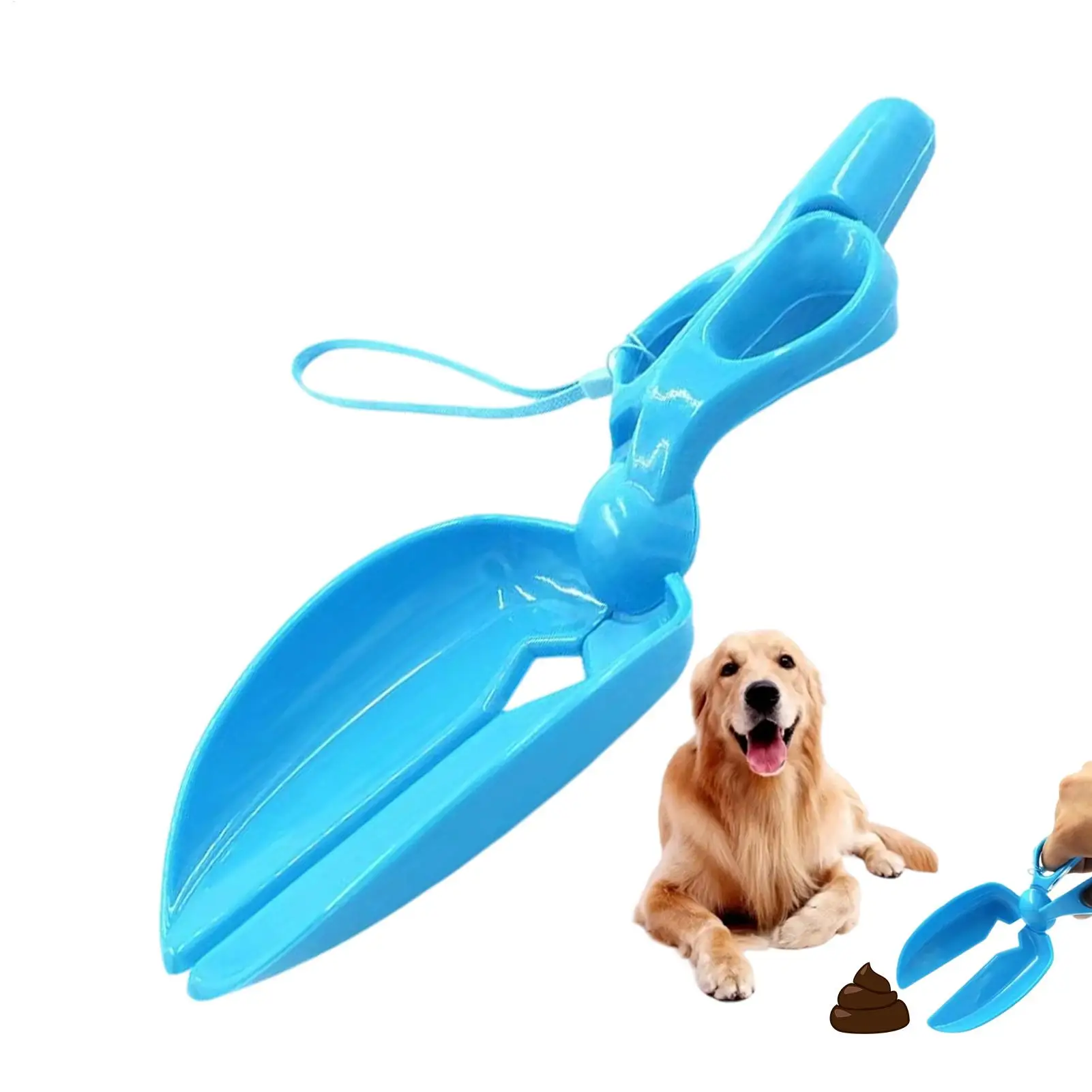 Pet Poop Scooper Scissor Clamp Wear Resistant Litter Picker For Yard Dog Pooper Grabber Waste Collector Handy Cleaning Tool