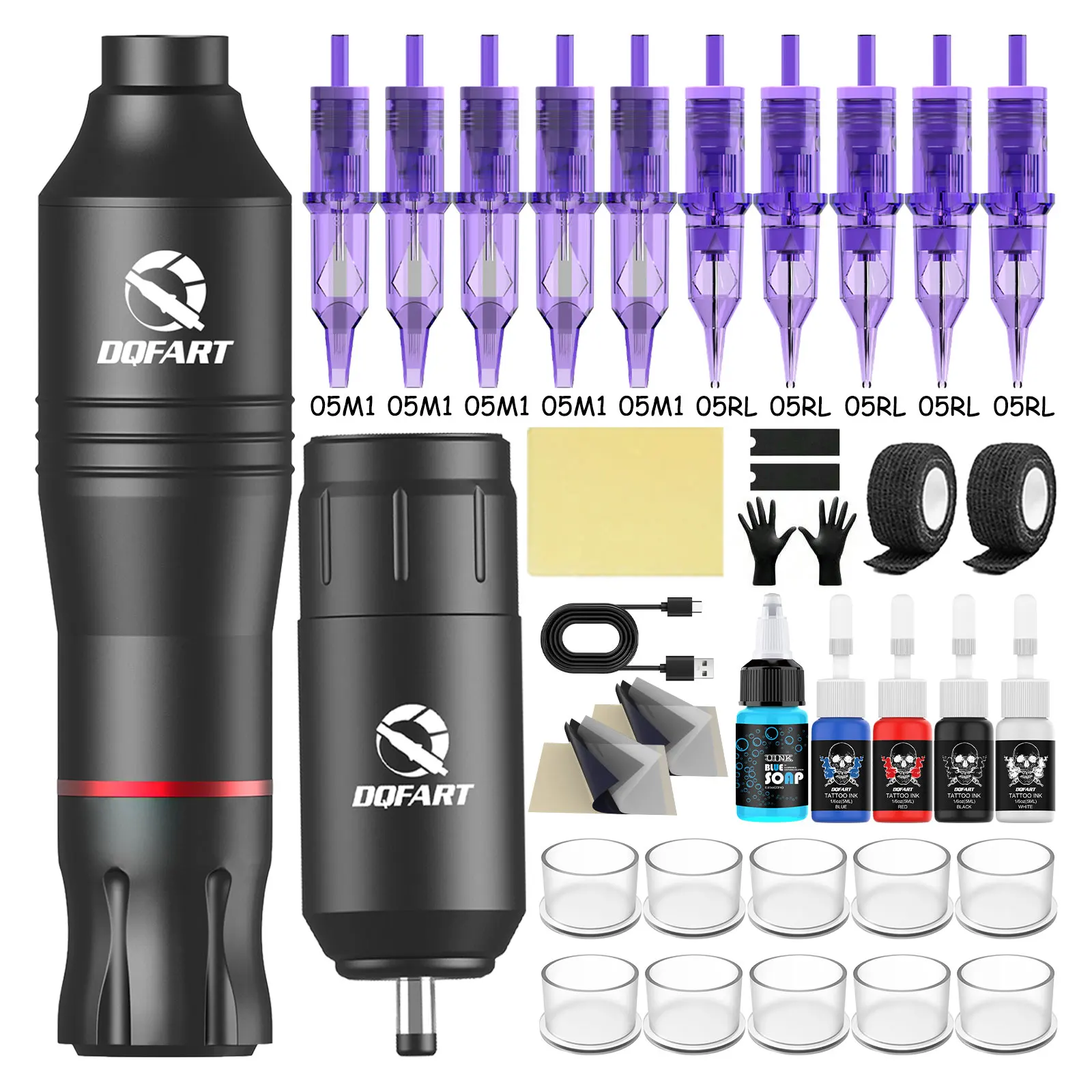 

Tattoo Kit DQFART Cool Tattoo Pen Kit For Makeup Tattoo Machine Kit Good Quality Tattoo Power Supply Tattoo Gun Kit
