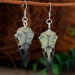 Vintage Crow Earrings Gothic Odin Crow Skeleton Earrings Eagle's head Pendant Women's Accessories Wholesale